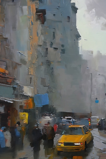 02292-564397177-City,(rainy day_1.2),Wet,Car,a bustling street,bichu,oil painting,masterpiece,best quality,HDR.UHD.4K,8K,64K,_lora_bichu230728-0.jpg